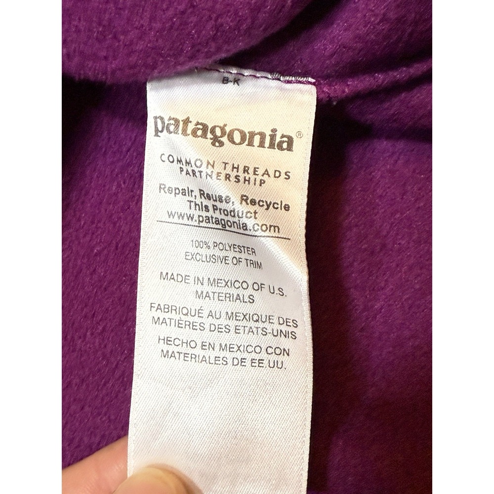 Patagonia Synchilla Kids Fleece Pullover Purple  Size L (12) EUC - Picture 8 of 14
